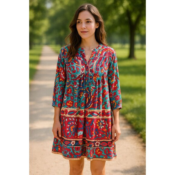 BA&SH Floral Dress SZ Large Bohemian Fairy Cottage - Picture 1 of 5